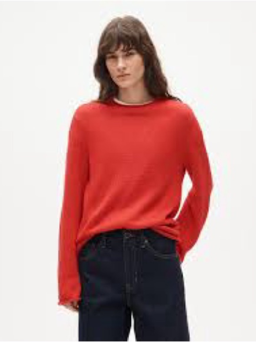 J.Crew Rollneck Sweater Vintage 100% Cotton Red Size Medium